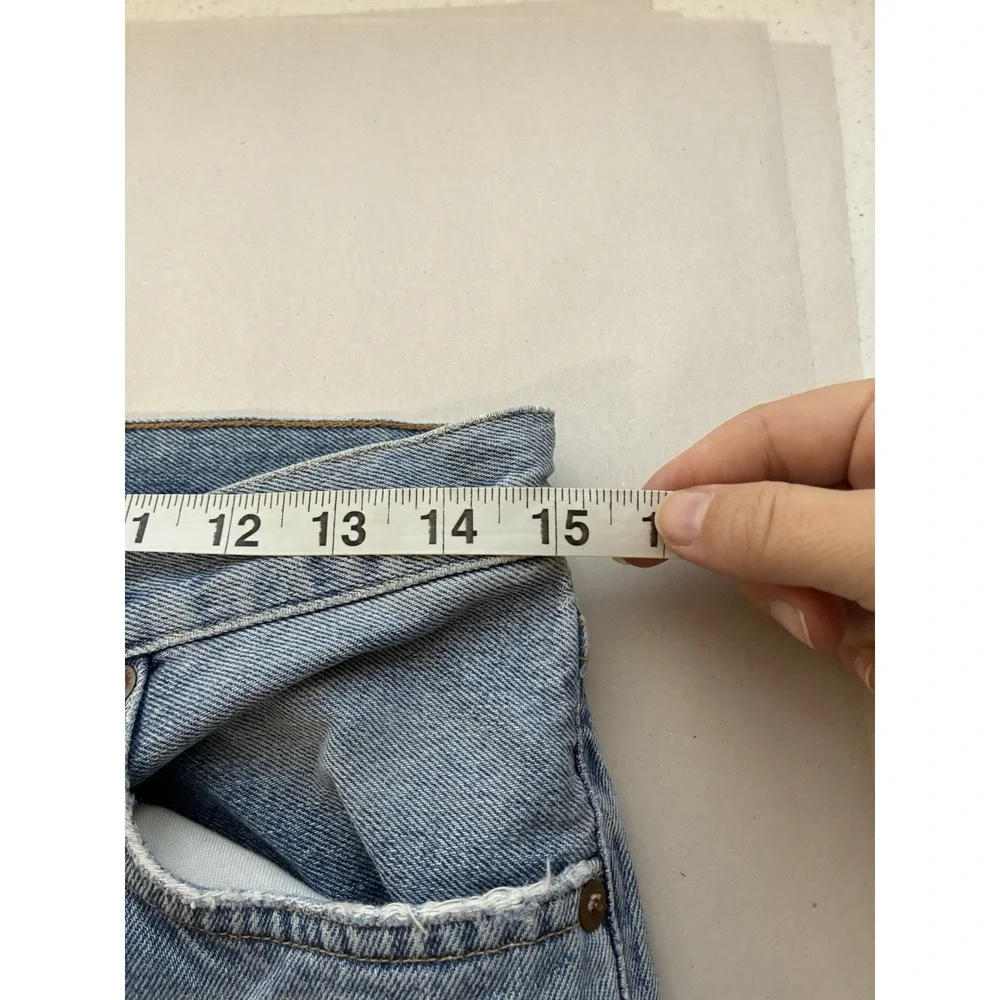 AGOLDE Jamie High Rise Jeans Light Wash Straight Leg Sz 27 Distressed‎ Casual